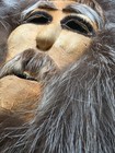 Vintage Eskimo Inuit Alaskan Caribou Skin Fur Mask Man Folk Art 12  X 9 