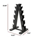 150 Lb Hex Dumbbell Set 5-25 Lb Pairs W  A-frame Storage Rack Home Gym Weights
