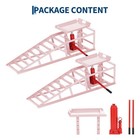 Set 2 5t 11000lbs Hydraulic Car Ramps For Oil Changes Heavy Duty Steel Ramp