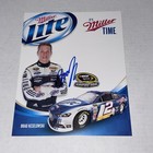  3  Brad Keselowski Miller Lite Blue Deuce  2 Ford Penskenascar Signed Photo Lot