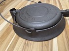 Antique Wagner Mfg Co Cast Iron Waffle Iron No  9 Low Base 1892 Patent Restored