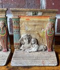 Antique Judd Painted Bookends  Egyptian Fantasies Circa 1925  Best Set