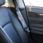 Black Carbon Look Embroidery Set Seat Belt Cover Shoulder Pads For Corvette