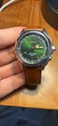 Seiko Alpinist Automatic Green Dial Brown Leather Strap 200m Date Watch Sarb017