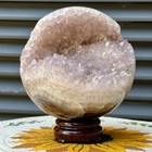 4 7 Lb  Natural Crystal Geode Sphere Druzy Ball Polished Agate Display