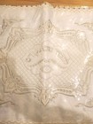 Vintage Judaica Jewish Hebrew Embroidered White Shabbat Challah Cover 24 x20 
