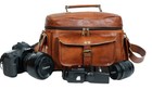 12  Genuine Leather Camera Bag Case All Nikon Canon Vintage Lens Accessories