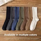 Outoddr Socks Long Casual New Autumn Warm Plain Absorb Sweat Sport Cotton Socks