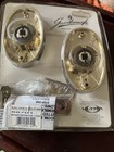 Gainsborough White Porcelain   Gold Tone Lever Set Hall   Closet   88701