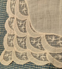 Vintage French Needle Run Lace Handkerchief White  item  9 