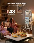 Vevor Popcorn Machine Cart Popcorn Popper Maker 800w 8oz Kettle 48 Cups White