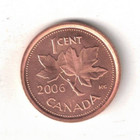 2006 Logo Canada Brilliant Uncirculated Qeii   Maple Leaf One Cent Coin 