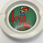 Peter Max 1968 Iroquois China  love  Ceramic Ashtray Tobacciana Art Decor