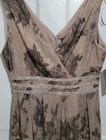 Nwt Metallic Rose Gold Floral Formal Goddess Gown Dress Mother Of The Bride 8 