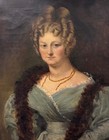 English School Portrait  Of Maria Reeves Oil On Canvas 19th C-ry 