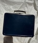 Vintage 1950 s American Thermos Bottle Co Blue gray Metal Lunch Box  no Thermos 