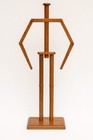 Medieval Knight Full Suit Of Armor Stand     Solid Wood Full Body Organ Stand