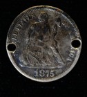 1875 Love Token Engraved Wef Wfe Few Few Ewf Efw Silver Liberty Seated Dime