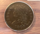 1809 6  Classic Half Cent   C-5  Overdate   Vf-35   Scarce  