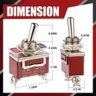 3-pack Toggle Switch  Covxyorg 12v 30a Heavyduty 2-pin On off 3-pack  Red 