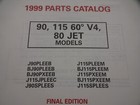 1999 Johnson 90 115 Hp V4 80 Jet Outboard Motor Parts Catalog Book 5000151 Final