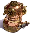 Antique Usa Navy Copper Divers Diving Helmet Sea Solid Brass Desk Vintage D  cor 