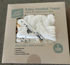Baby Bath Set - Hooded Towel Plus 6 Washcloth Plus Matching Baby Blanket - New