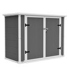 56 x29 x43 9  Outdoor Storage Cabinet With Lockable Door Horizontal Storage Shed