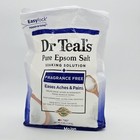 Lot Of 3 Dr Teal s Pure Epsom Salt Soak  Fragrance Free 4 Lbs Each 12 Total Read