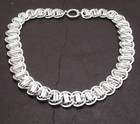 Bold Hammered Status Railroad Link Chain Necklace Real Sterling Silver Qvc 