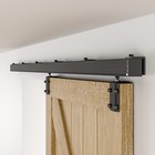 Box Rail Hardware Sliding Barn Door Track Aluminium Alloy Wall Mount Kit 6 6 6ft