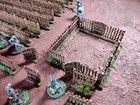 Wooden Fences Wargame Terrain 29pc Of Fence 108 - 9 Feet Painted - 25mm 28mm