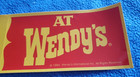 Vintage Nos 1984 Wendy s Where s The Beef  Original Promotional Bumper Sticker
