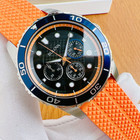 Bulova Sport Chronograph Black Dial Orange Silicone Strap Men s Watch 98a204