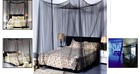 Elegant Black Mosquito Net Bed Canopy For King   Queen Size Beds - Easy Setup