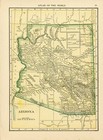 1911 Vintage Atlas Map Page  california On One Side And Arizona On The Other    