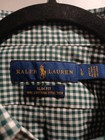 Nwt Men s Polo Ralph Lauren Slim Fit Gingham Green  Long Sleeve Shirt Large 