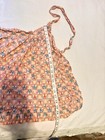 Vtg  60   s  Hand Sewn Half Apron Gingham  1950s Diner Waitress Theme Ties Cotton