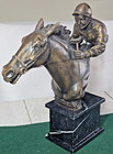  rare Vintage Nib 2011 Delaware Park Bronze   Marble Horse Statue From Archives 