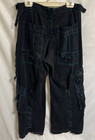 Vtg Tripp Nyc Size Medium Goth Rave Pants L Black Zip Off Baggy Y2k  see Photos 