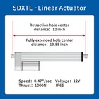 Stroke 7 87inch 220 Lbs 12v 0 47  sec Electric Linear Motor Actuator With Mou   