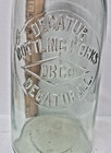 Late 1800 s Decatur Bottling Works Decatur  Ill Aqua Picnic Size Blob Bottle