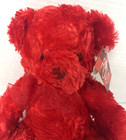 Vintage 1990s Russ Berrie Scarlet Plush Bear Red Bow Stuffed Animal Toy Soft