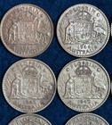 Lot Of 10 Australia 1 Florin 2 Shillings Sterling Silver Asw 3 3 Oz
