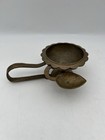 Vintage Brass Diya Oil Lamp Wick Holder Snuffer Hindu Ritual Puja Lamp
