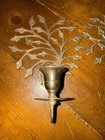Vtg  Pair Of Solid Brass  Candle Holders  Made In India