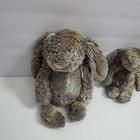 Jellycat Lot Of 2 Woodland Bashful Bunny Pair Medium 12    Small 8 