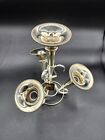 Vintage Silver Plated 4 Horn Flower Epergne Vase England