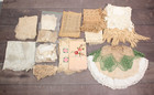 Vtg Lot Of Antique Lace Fabric Pieces Doilies Runners Collars 5 Lbs Doily