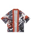 Niepce Men s Japanese Streetwear Kimono Lightweight Printed Cardigan